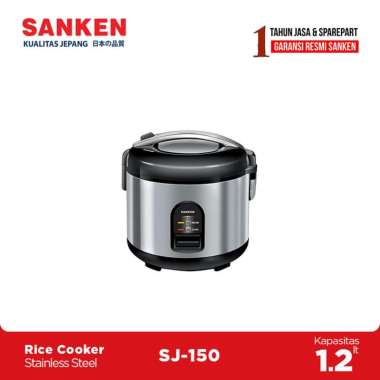 Sanken SJ-150 Rice Cooker Stainless 1.2 L - Hitam