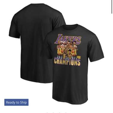 Lakers champion 2020 caricature tshirt / kaos basket lakers champion
