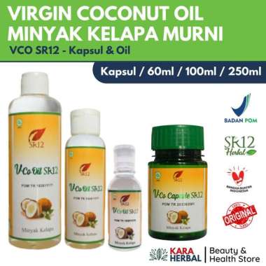 VCO Virgin Coconut Oil VICO SR12 Kapsul Minyak Kelapa Murni Alami BPOM VCO Kapsul