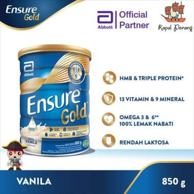 Ensure Gold HMB Vanila 800g Susu Nutrisi Dewasa Rendah Laktosa null