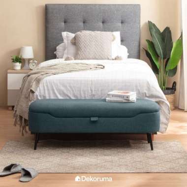 Dekoruma Denji Sofa Bench dengan Penyimpanan - Storage Bench Hijau
