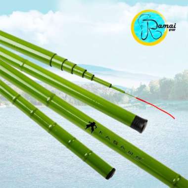 Joran Tegek Kagawa Hijau Bamboo 270 360 450 540 630 Fiber Medium Bayar ukuran 450