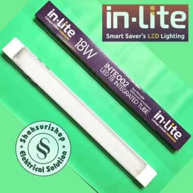LAMPU LED T8 INTEGRATED TUBE PRISMATIC INTE002 18W 18 W WATT IN-LITE Putih - BUBLE