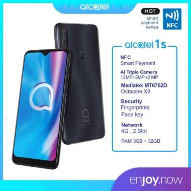 ALCATEL 1S NFC 3/32 RAM 3GB ROM 32GB GARANSI RESMI Power Gray