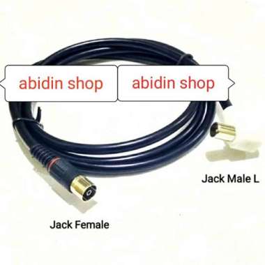Kabel Loop Out Set Top Box/Kabel Antena Tv Jack L Male to Female Lurus ukuran 3 meter