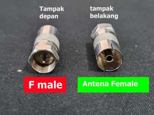 connector antena tv female to F male - converter