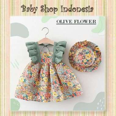 Dress Bayi Dress Anak Import Dress Anak Cantik Dress Anak Katun Olive 10