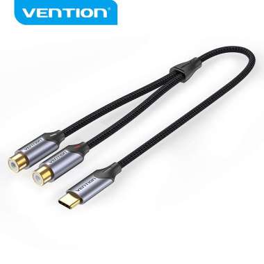 Vention Usb C to 2 Female RCA BGV Grey-1.5 Meter