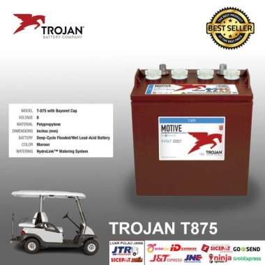 Baterai Trojan T-875 8V 170Ah untuk Mobil Golf dan Kendaraan Listrik