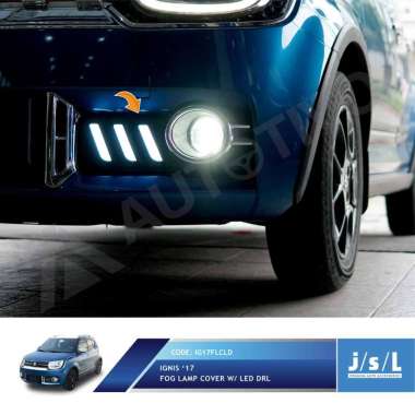 JSL Lampu DRL Mobil Ignis Fog Lamp Cover with LED DRL (Day Time Running Light) white