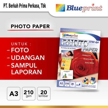 Blueprint Kertas Foto Glossy [A3 / 190 gsm] White