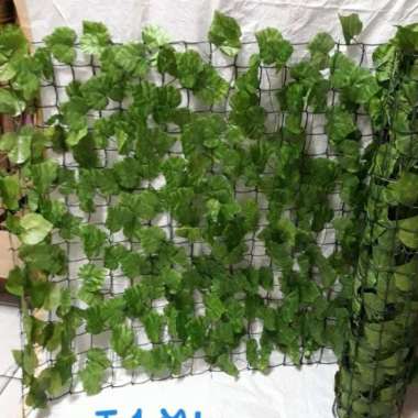 DAUN RAMBAT 1 Roll 1 x 3 METER DEKORASI DINDING BUNGA PLASTIK TANAMAN warna LisKuning 1mx3m