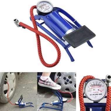 Pompa Angin Injak Kaki Manual Mini Motor Mobil Sepeda Pompa Angin Bola Balon Matras Mini Portable -