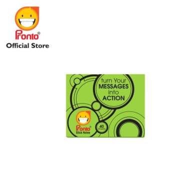 Pronto Fluorescent Stick Notes [40 x 50 mm] Hijau