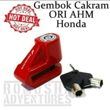 Kunci gembok cakram original AHM Honda warna Gembok+Cas