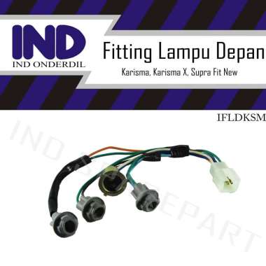 IND Onderdil Fitting Soket Lampu Depan Motor for Karisma/ Kharisma X/ Supra Fit New ABU