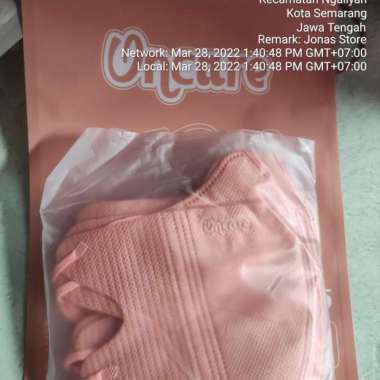 Masker duckbill warna oncare isi 10 shrimp pink