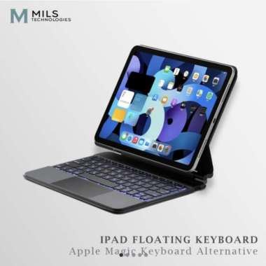 MILS Floating Magic Keyboard Case for IPad Pro 11 2018 2021 Air 4 2020 12.9 inch White