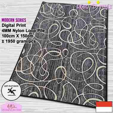 Tren-D-rugs Karpet lantai digital print permadani bulu kamar tidur ruang tamu modern minimalis anti 