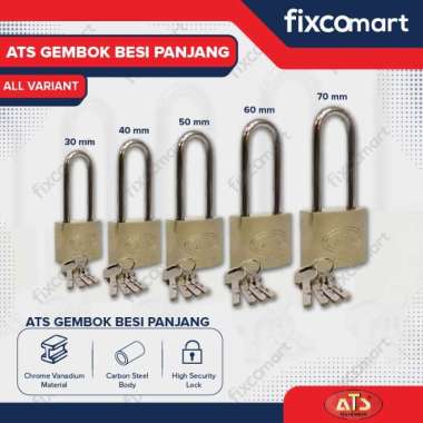 Kunci Gembok Padlock ATS 30 40 50 60 70 MM Leher Panjang 70 mm
