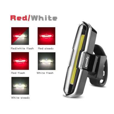 GOOFY Lampu Belakang Sepeda USB Rechargeable Front Rear Bike Taillight