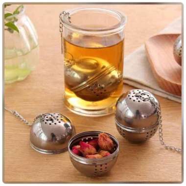 Alat Saringan Teh Bumbu Bulat Stainless Steel Infuser Tea Strainer