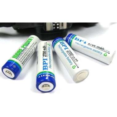 Enelong BPI Ni-MH AA Battery 2700mAh with Button Top 4 PCS - White