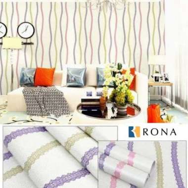 Wallpaper Stiker Dinding Spiral & Garis Gelombang Hitam Praktis Coklat Abu Cakra GH247 CY1087 CY1048