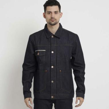Papperdine 2313 Regular Fit Selvedge Accent Jaket Denim Pria M Raw