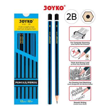 Pencil Pensil Joyko 6161 2B 1 Box 12 Pcs Black