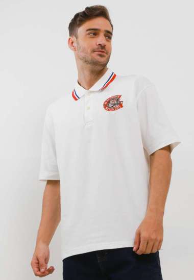 Giordano Men's Retro Polo - Snow White [0101223204] L