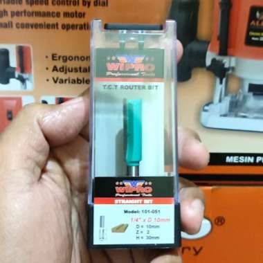 Wipro Mata Router Trimmer Straight Bit 1/4 x 10mm Double Blade