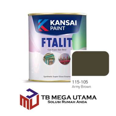 Cat Ftalit 105 Army Brown 1 kg | Kansai Paint Cat Kayu dan Besi