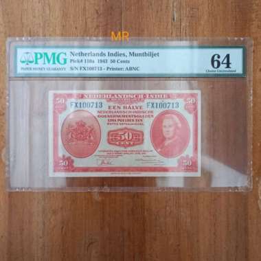 PMG 50 Cents Netherlands Indies Tahun 1943 Seri FX100713