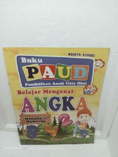 BUKU PAUD BELAJAR MENULIS ANGKA DISERTAI MENULIS DAN MEWARNAI