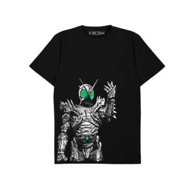 T-Shirt Shadow Moon Kamen Rider Black Sun Tokusatsu Hitam S
