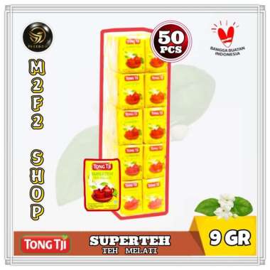 Teh Bubuk Tong Tji SUPER TEA Jasmine Teh Melati - 9 gr (Kemasan 50 Pcs)