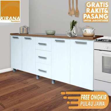 Kitchen Set Bawah Minimalis Rak Dapur Kayu Dan Lemari Kantor Indiana INDIANA 200 CM
