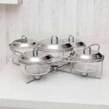 Delicia Set Penghangat Makanan Food Warmer - 5 Pcs