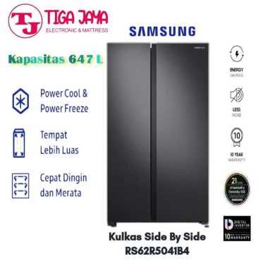 SAMSUNG KULKAS SIDE BY SIDE RS62R INVERTER RS62R5041B4