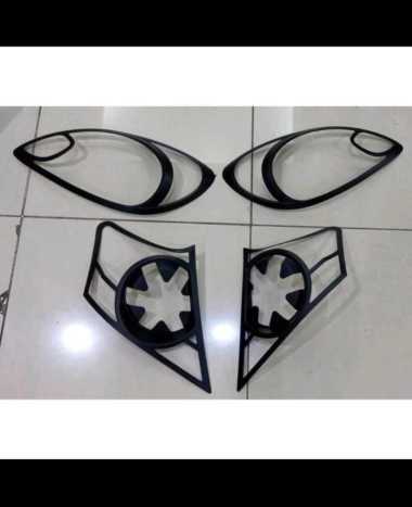 Paket garnish lampu depan belakang hitam new brio hitam