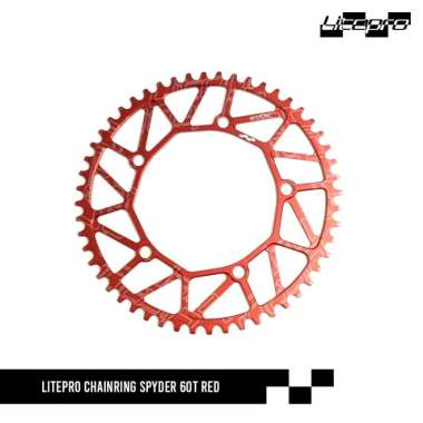 DELTACYCLES - LITEPRO CHAINRING SPYDER 60T RED
