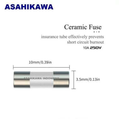 Asahikawa Ceramic Fuse Sekring Keramik Fuse Keramik 250V Original 10A