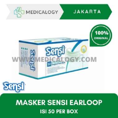 Masker Sensi / Masker Karet / Masker Bedah Surgical Earloop 3 Ply hijau