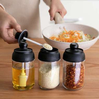 AGB - ABBM330 Botol Kaca Bumbu / Botol Kaca Madu / Botol Garam / Botol Minyak / Botol Multifungsi Ma