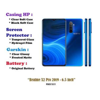 Realme X2 Pro 2019 - 6.5 inch - Case - Screen Protector - Battery - Dll Clear Soft Case