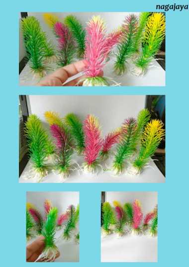 tanaman hias plastik aquarium tanaman plastik hiasan aquarium 10cm