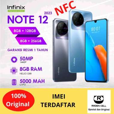 Infinix Note 12 2023 NFC Ram 8/256 GB Handphone Android 4G Garansi Resmi