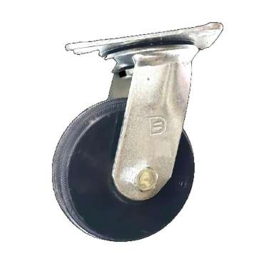 Roda Caster / Troly / Troli KARET 4 Inch Heavy Duty Hidup ( Putar ) DERSHENG Indonesia