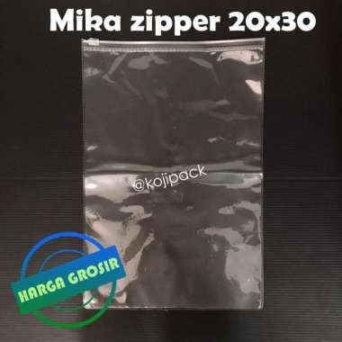 Plastik Mika Zipper 20x30 Dompet Kosmetik Cosmetic Pouch Organizer Bag